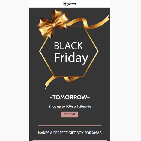 Black Friday Gold Ribbon